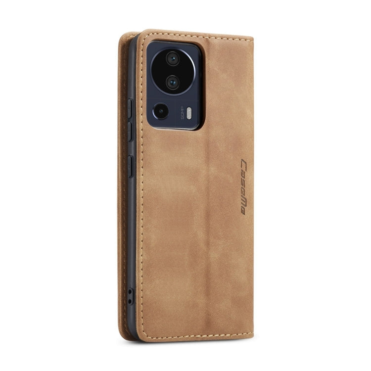 For Xiaomi 13 Lite CaseMe 013 Multifunctional Horizontal Flip Leather Phone Case(Brown) - Xiaomi Cases by CaseMe | Online Shopping UK | buy2fix