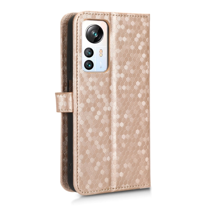 For Blackview A85 Honeycomb Dot Texture Leather Phone Case(Gold) - More Brand by buy2fix | Online Shopping UK | buy2fix