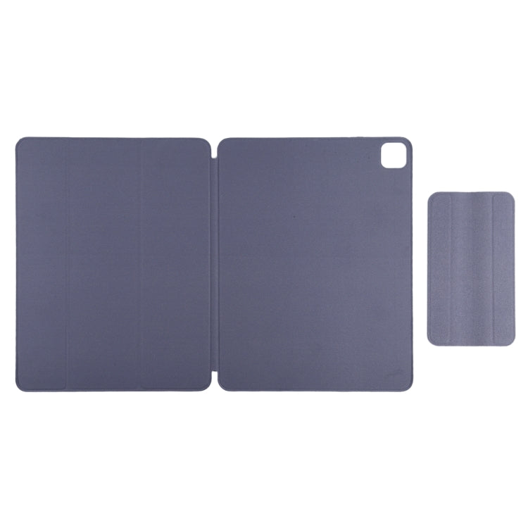 For iPad Air 13 2024 / Pro 12.9 2020 Active Buckle Magnetic PU Leather Tablet Case With Holder & Sleep / Wake-up Function(Dark Blue) - iPad Pro 12.9 (2020) Cases by buy2fix | Online Shopping UK | buy2fix