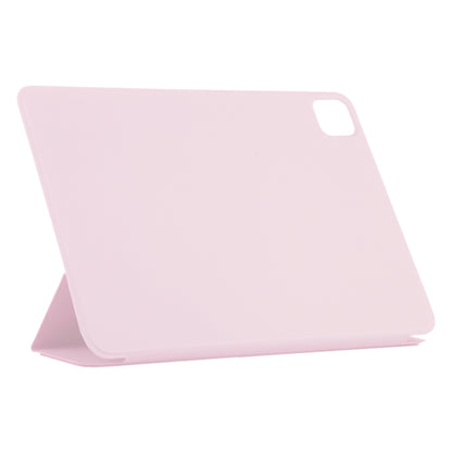 For iPad Air 13 2024 / Pro 12.9 2020 Non-buckle Double-sided Magnetic Flip Leather Tablet Case With Holder & Sleep / Wake-up Function(Pink) - iPad Pro 12.9 (2020) Cases by buy2fix | Online Shopping UK | buy2fix