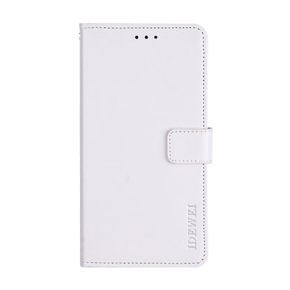 For Blackview A85 idewei Crazy Horse Texture Leather Phone Case with Holder(White) - More Brand by idewei | Online Shopping UK | buy2fix