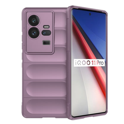 For vivo iQOO 11 Pro 5G Magic Shield TPU + Flannel Phone Case(Purple) - vivo Cases by buy2fix | Online Shopping UK | buy2fix