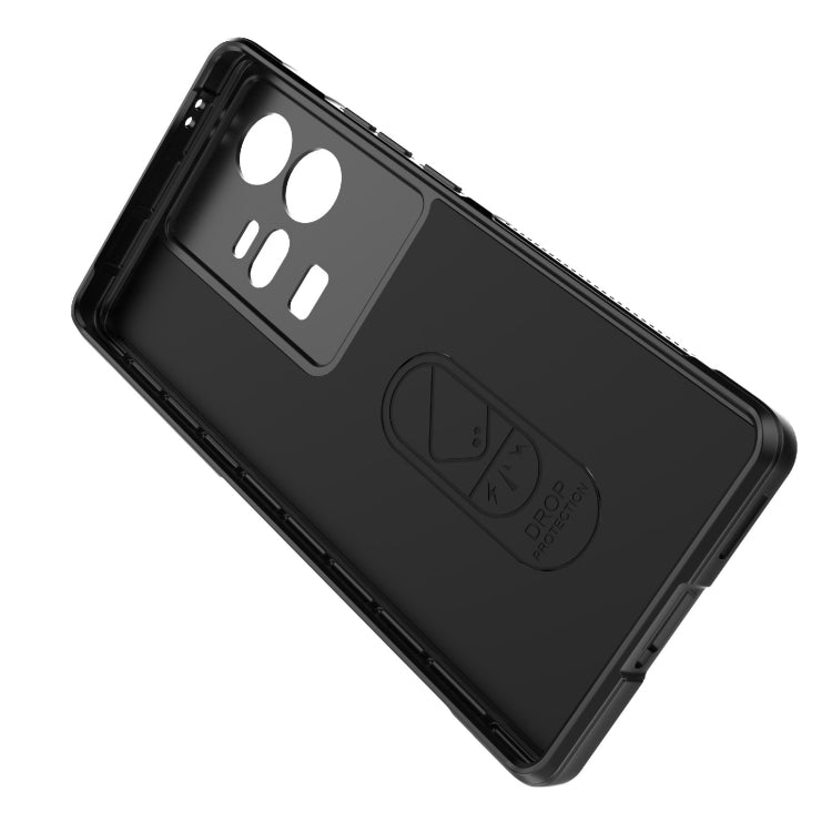 For vivo iQOO 11 Pro 5G Magic Shield TPU + Flannel Phone Case(Black) - vivo Cases by buy2fix | Online Shopping UK | buy2fix