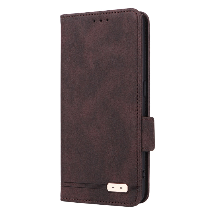 For Realme GT Neo5 SE Magnetic Clasp Leather Phone Case(Brown) - Realme Cases by buy2fix | Online Shopping UK | buy2fix