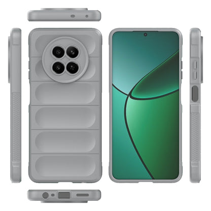 For Realme 12 5G Global Magic Shield TPU + Flannel Phone Case(Grey) - Realme Cases by buy2fix | Online Shopping UK | buy2fix