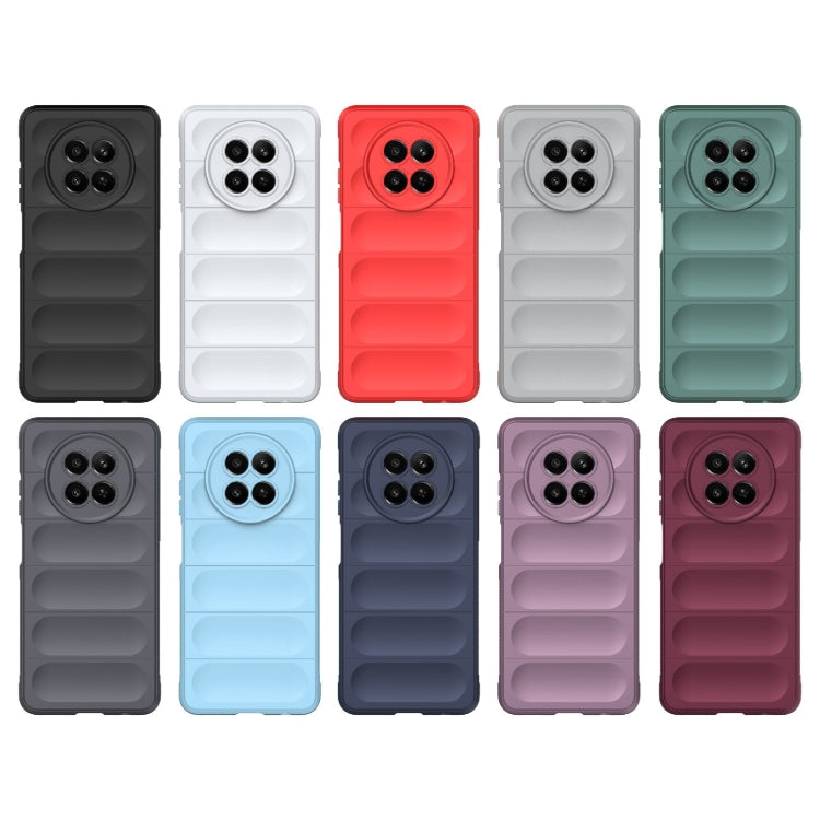 For Realme 12 5G Global Magic Shield TPU + Flannel Phone Case(Grey) - Realme Cases by buy2fix | Online Shopping UK | buy2fix