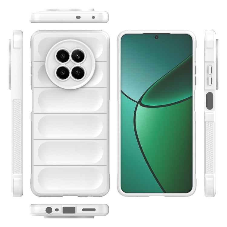 For Realme 12 5G Global Magic Shield TPU + Flannel Phone Case(White) - Realme Cases by buy2fix | Online Shopping UK | buy2fix