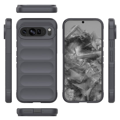 For Google Pixel 9 Pro XL 5G Magic Shield TPU + Flannel Phone Case(Dark Grey) - Google Cases by buy2fix | Online Shopping UK | buy2fix