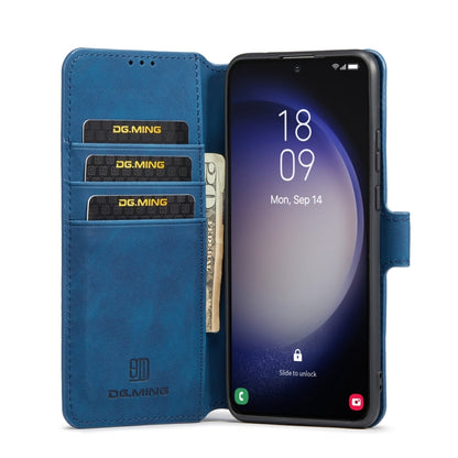 For Samsung Galaxy S23+ 5G DG.MING Retro Oil Edge Flip Leather Phone Case(Blue) - Galaxy S23+ 5G Cases by DG.MING | Online Shopping UK | buy2fix