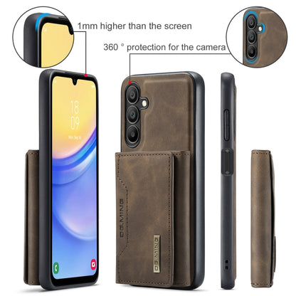 For Samsung Galaxy A15 5G / A15 4G DG.MING M2 Series 3-Fold Multi Card Bag + Magnetic Phone Case(Coffee) - Galaxy Phone Cases by DG.MING | Online Shopping UK | buy2fix