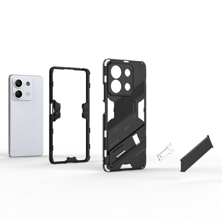For Xiaomi Redmi Note 13 Punk Armor 2 in 1 PC + TPU Phone Case(Black) - Note 13 Cases by buy2fix | Online Shopping UK | buy2fix