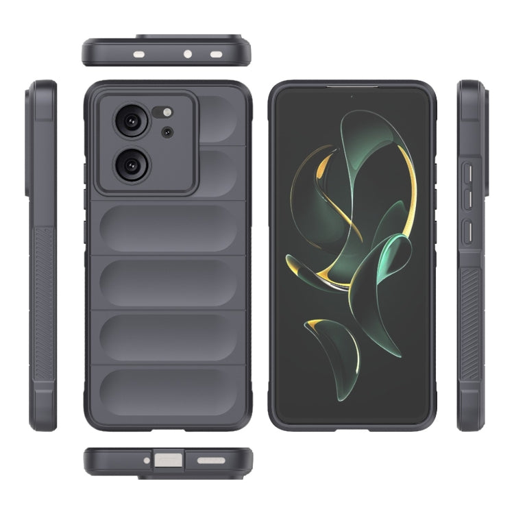 For Xiaomi Redmi K60 Ultra Magic Shield TPU + Flannel Phone Case(Dark Grey) - Redmi K60 Ultra Cases by buy2fix | Online Shopping UK | buy2fix