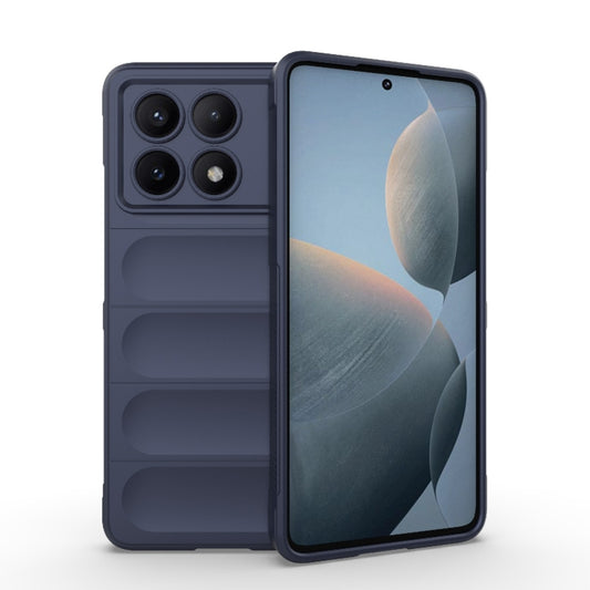 For Xiaomi Redmi K70E 5G Magic Shield TPU + Flannel Phone Case(Dark Blue) - K70E Cases by buy2fix | Online Shopping UK | buy2fix