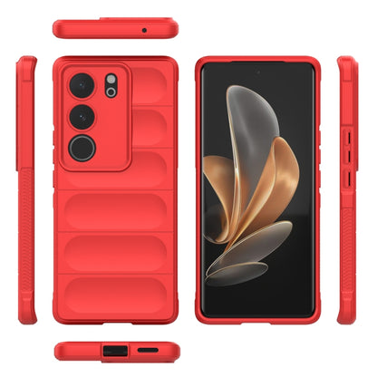 For vivo S17 Magic Shield TPU + Flannel Phone Case(Black) - vivo Cases by buy2fix | Online Shopping UK | buy2fix