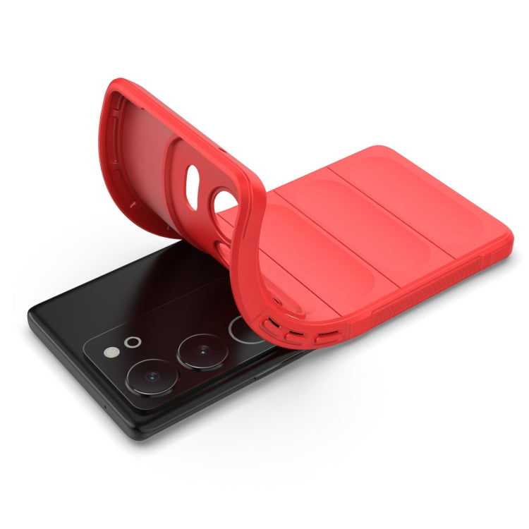 For vivo S17 Magic Shield TPU + Flannel Phone Case(Black) - vivo Cases by buy2fix | Online Shopping UK | buy2fix