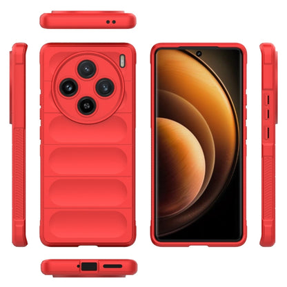 For vivo X100 5G Magic Shield TPU + Flannel Phone Case(Red) - X100 Cases by buy2fix | Online Shopping UK | buy2fix