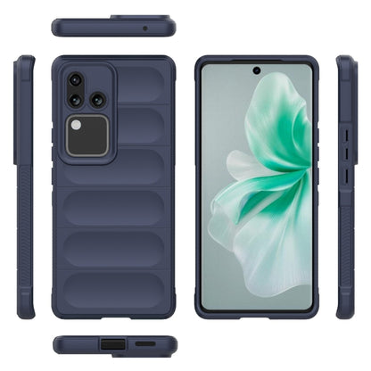 For vivo S18 5G Magic Shield TPU + Flannel Phone Case(Dark Blue) - S18 Cases by buy2fix | Online Shopping UK | buy2fix