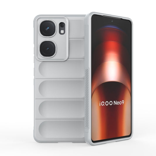 For vivo iQOO Neo9 Magic Shield TPU + Flannel Phone Case(Grey) - iQOO Neo9 Cases by buy2fix | Online Shopping UK | buy2fix