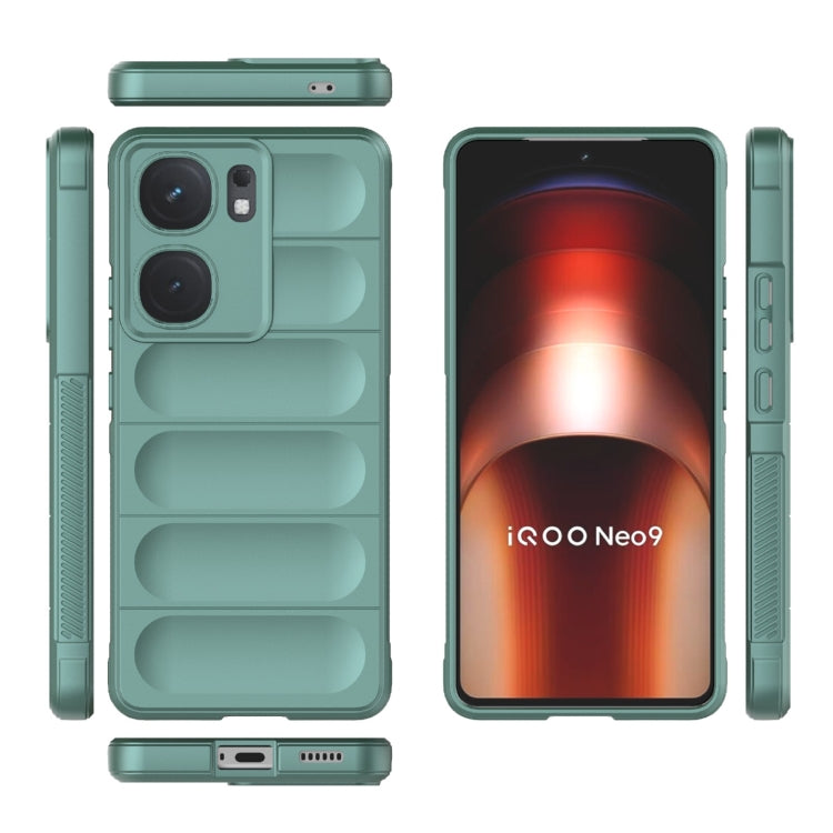 For vivo iQOO Neo9 Magic Shield TPU + Flannel Phone Case(Light Blue) - iQOO Neo9 Cases by buy2fix | Online Shopping UK | buy2fix