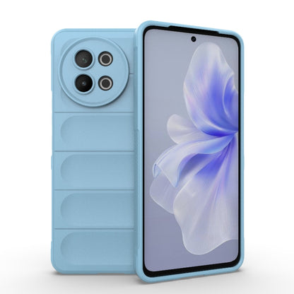 For vivo S18E 5G Magic Shield TPU + Flannel Phone Case(Light Blue) - vivo Cases by buy2fix | Online Shopping UK | buy2fix