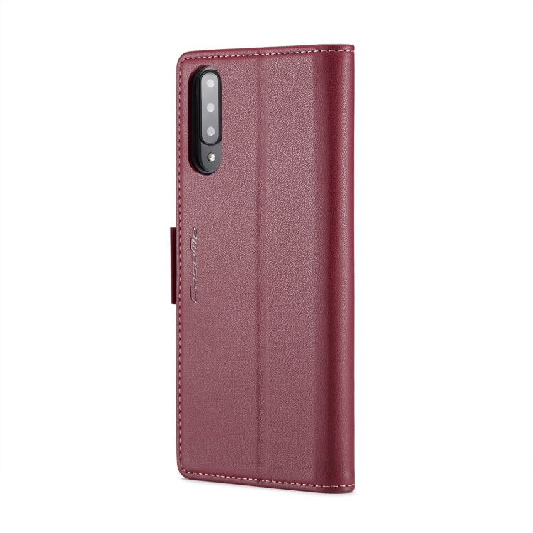 For Samsung Galaxy A70/A70s CaseMe 023 Butterfly Buckle Litchi Texture RFID Anti-theft Leather Phone Case(Wine Red) - Galaxy Phone Cases by CaseMe | Online Shopping UK | buy2fix