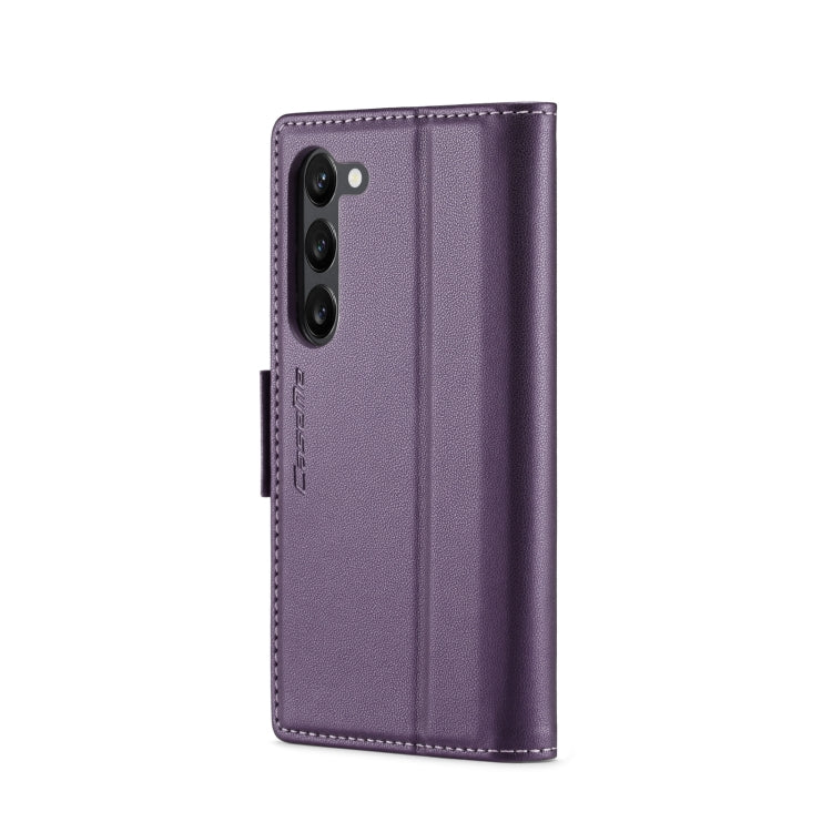 For Samsung Galaxy S24 CaseMe 023 Butterfly Buckle Litchi Texture RFID Anti-theft Leather Phone Case(Pearly Purple) - Galaxy S24 5G Cases by CaseMe | Online Shopping UK | buy2fix