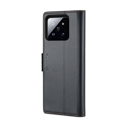 For Xiaomi 14 Pro CaseMe 023 Butterfly Buckle Litchi Texture RFID Anti-theft Leather Phone Case(Black) - 14 Pro Cases by CaseMe | Online Shopping UK | buy2fix