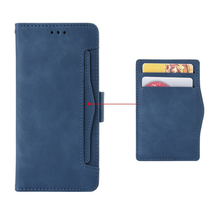 For Motorola Moto G Play 4G 2024 Skin Feel Calf Texture Card Slots Leather Phone Case(Blue) - Motorola Cases by buy2fix | Online Shopping UK | buy2fix