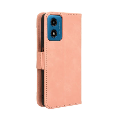 For Motorola Moto G04 / G24 Skin Feel Calf Texture Card Slots Leather Phone Case(Pink) - Motorola Cases by buy2fix | Online Shopping UK | buy2fix