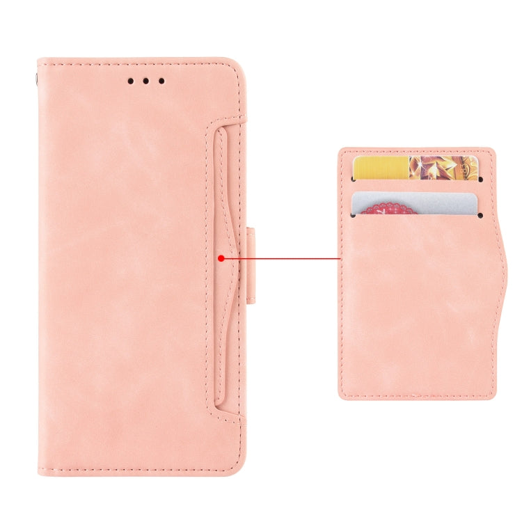 For Google Pixel 8 Pro Skin Feel Calf Texture Card Slots Leather Phone Case(Pink) - Google Cases by buy2fix | Online Shopping UK | buy2fix