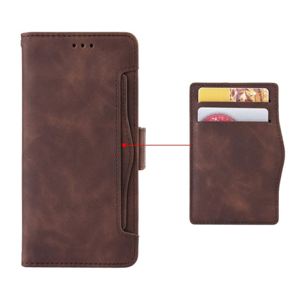 For Sony Xperia 10 VI 2024 Skin Feel Calf Texture Card Slots Leather Phone Case(Brown) - Sony Cases by buy2fix | Online Shopping UK | buy2fix