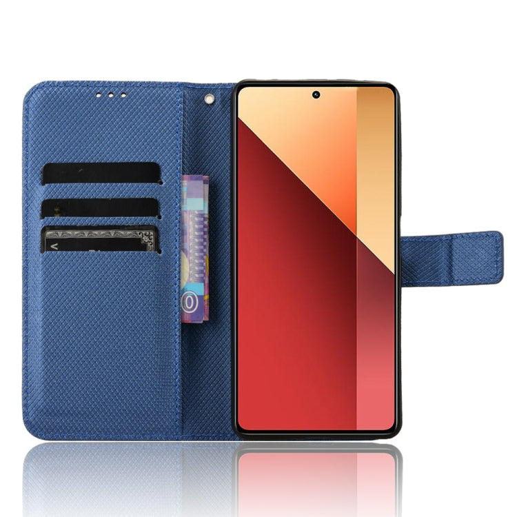 For Xiaomi Redmi Note 13 Pro 4G Global Diamond Texture Leather Phone Case(Blue) - Note 13 Pro Cases by buy2fix | Online Shopping UK | buy2fix