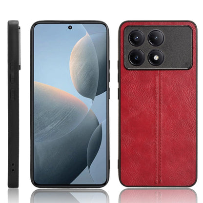 For Xiaomi Redmi K70 / K70 Pro Sewing Cow Pattern Skin PC + PU + TPU Phone Case(Red) - K70 Pro Cases by buy2fix | Online Shopping UK | buy2fix