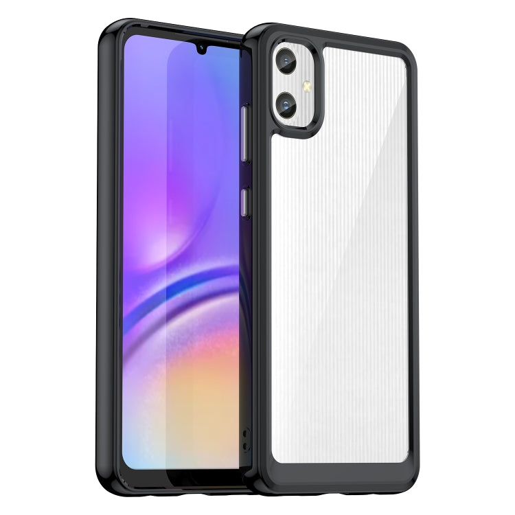 For Samsung Galaxy A05 Colorful Series Acrylic + TPU Phone Case(Black) - Galaxy Phone Cases by buy2fix | Online Shopping UK | buy2fix