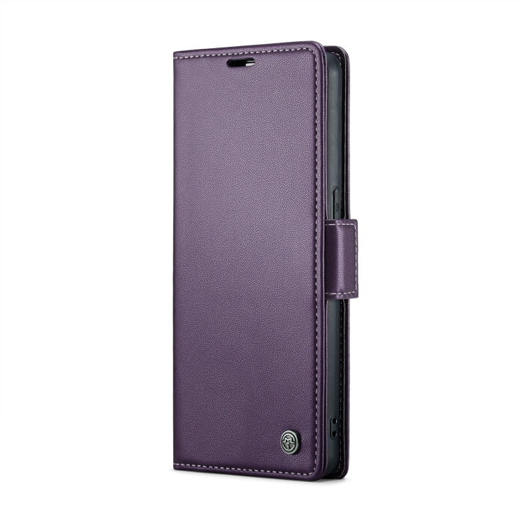 For OPPO Reno8 5G Global CaseMe 023 Butterfly Buckle Litchi Texture RFID Anti-theft Leather Phone Case(Pearly Purple) - OPPO Cases by CaseMe | Online Shopping UK | buy2fix