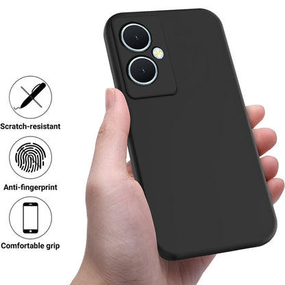 For vivo Y78+ / Y78 / V29 Lite Pure Color Liquid Silicone Shockproof Phone Case(Black) - vivo Cases by buy2fix | Online Shopping UK | buy2fix