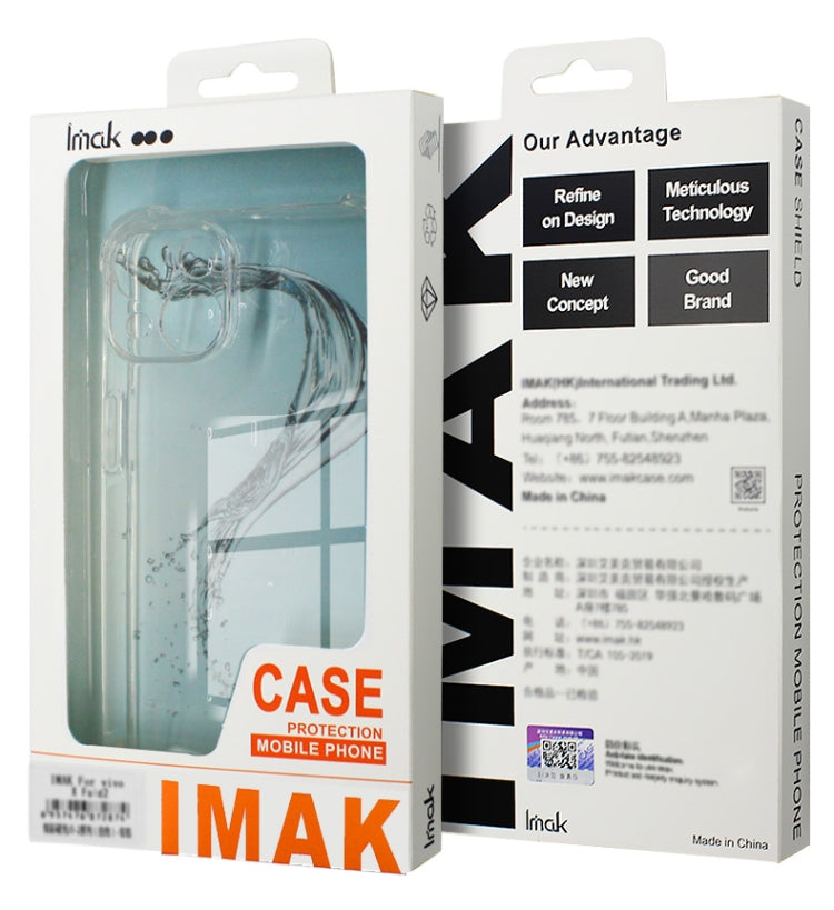 For Xiaomi Redmi Note 13 Pro 4G Global imak Shockproof Airbag TPU Phone Case(Transparent Black) - Note 13 Pro Cases by imak | Online Shopping UK | buy2fix