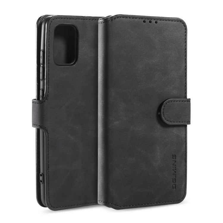 For Samsung Galaxy A41 (EU Version) DG.MING Retro Oil Side Horizontal Flip Case with Holder & Card Slots & Wallet(Black) - Galaxy Phone Cases by DG.MING | Online Shopping UK | buy2fix