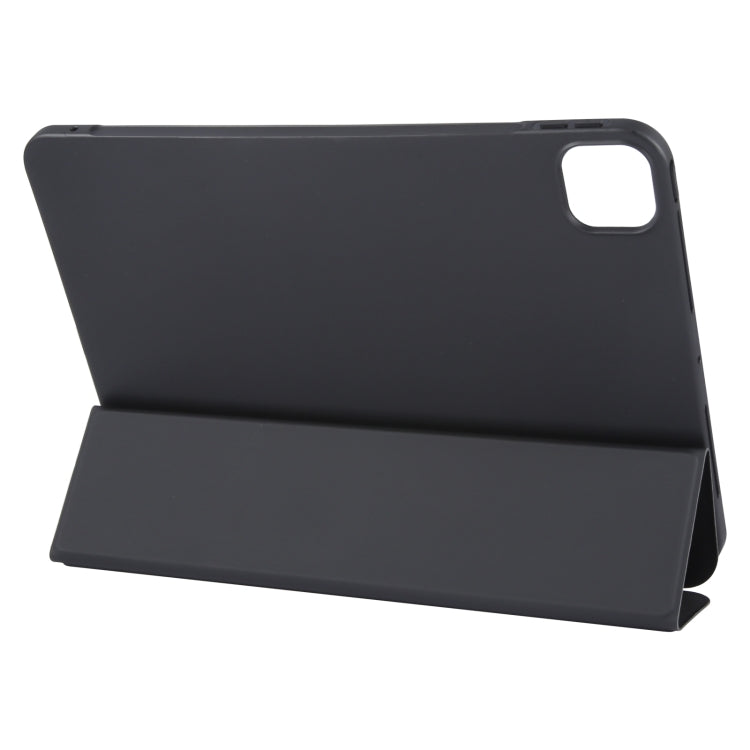 For iPad Air 11 2024 GEBEI 3-folding Holder Shockproof Flip Leather Tablet Case(Black) - iPad Air 11 2024 Cases by GEBEI | Online Shopping UK | buy2fix