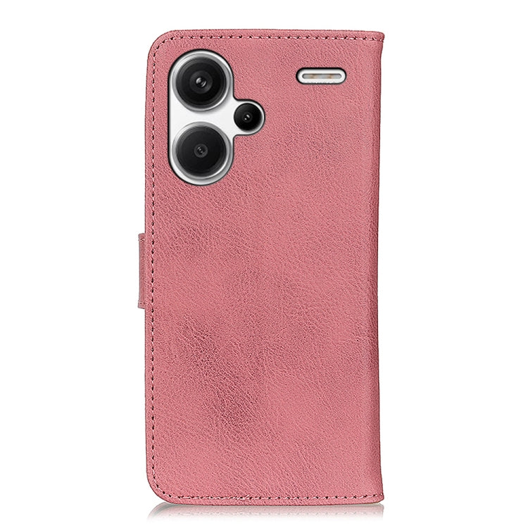 For Xiaomi Redmi Note 13 Pro+ KHAZNEH Cowhide Texture Flip Leather Phone Case(Pink) - Note 13 Pro+ Cases by buy2fix | Online Shopping UK | buy2fix