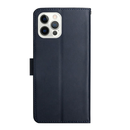 For iPhone 16 Pro Max Genuine Leather Fingerprint-proof Flip Phone Case(Blue) - iPhone 16 Pro Max Cases by buy2fix | Online Shopping UK | buy2fix