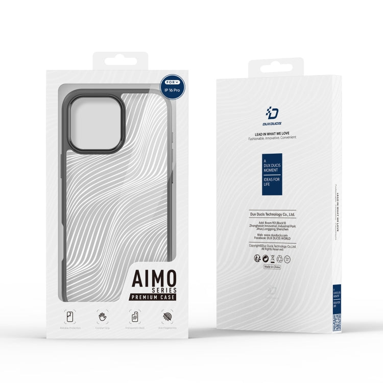 For iPhone 16 Pro Max DUX DUCIS Aimo Series  Frosted Feel Phone Case(Black) - iPhone 16 Pro Max Cases by DUX DUCIS | Online Shopping UK | buy2fix