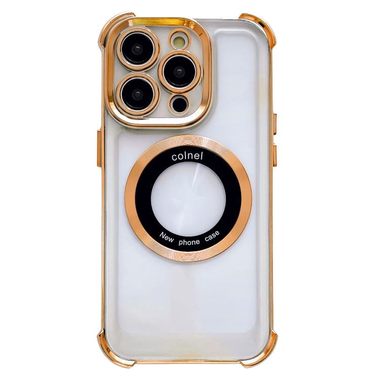 For iPhone 11 Pro 6D Electroplating Armor Magsafe Phone Case(Gold) - iPhone 11 Pro Cases by buy2fix | Online Shopping UK | buy2fix