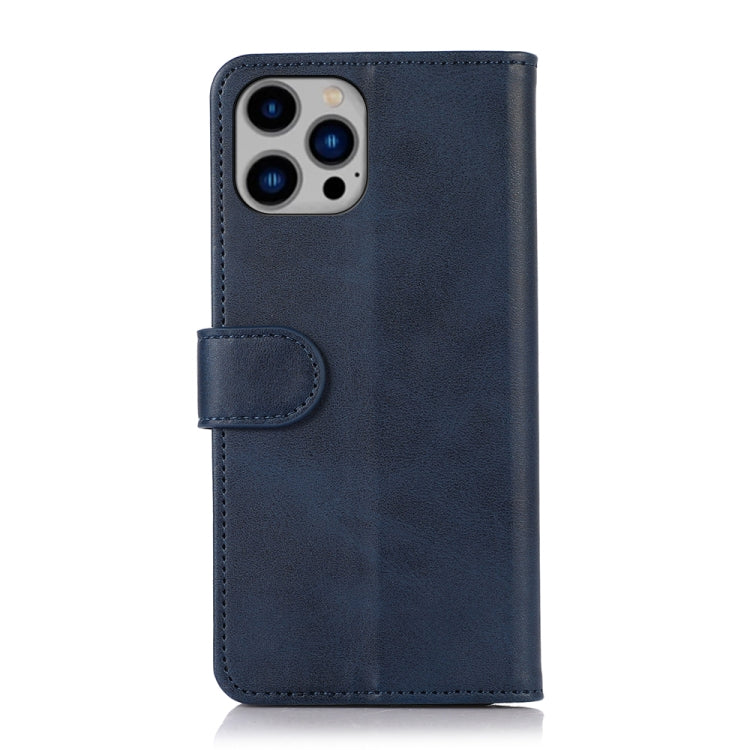 For iPhone 16 Pro Max Cow Texture Leather Phone Case(Blue) - iPhone 16 Pro Max Cases by buy2fix | Online Shopping UK | buy2fix