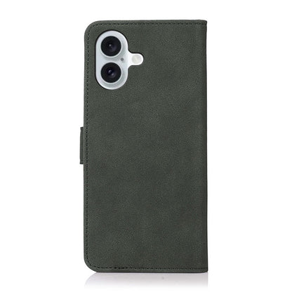 For iPhone 16 KHAZNEH Matte Texture Leather Phone Case(Green) - iPhone 16 Cases by buy2fix | Online Shopping UK | buy2fix