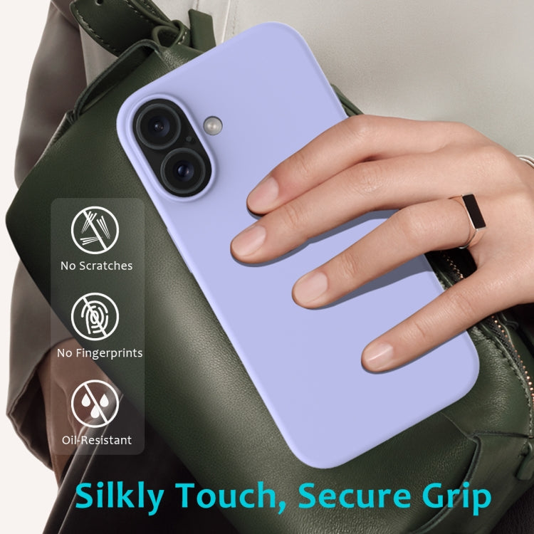 For iPhone 16 Plus Solid Color Silicone Phone Case(Purple) - More iPhone Cases by buy2fix | Online Shopping UK | buy2fix