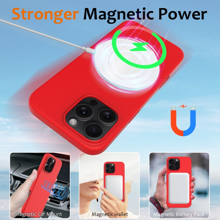 For iPhone 16 Pro Max Shockproof Silicone Magsafe Phone Case(Red) - iPhone 16 Pro Max Cases by buy2fix | Online Shopping UK | buy2fix