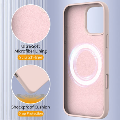 For iPhone 16 Pro Max Shockproof Silicone Magsafe Phone Case(Sand Pink) - iPhone 16 Pro Max Cases by buy2fix | Online Shopping UK | buy2fix