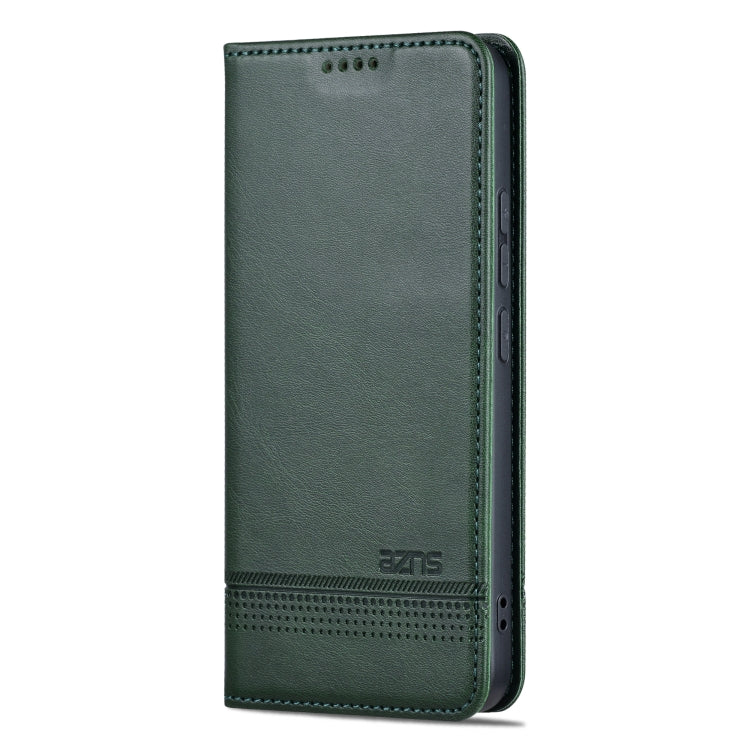 For Xiaomi 14 Pro AZNS Magnetic Calf Texture Flip Leather Phone Case(Dark Green) - 14 Pro Cases by AZNS | Online Shopping UK | buy2fix