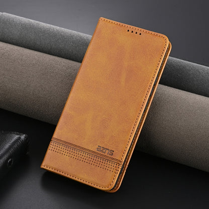 For Xiaomi Redmi K70/K70 Pro AZNS Magnetic Calf Texture Flip Leather Phone Case(Light Brown) - K70 Pro Cases by AZNS | Online Shopping UK | buy2fix